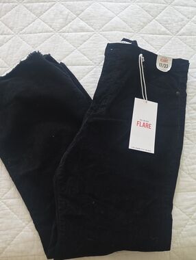NWT Celebrity Pink Hi Rise Flare Black Corduroy Pants
